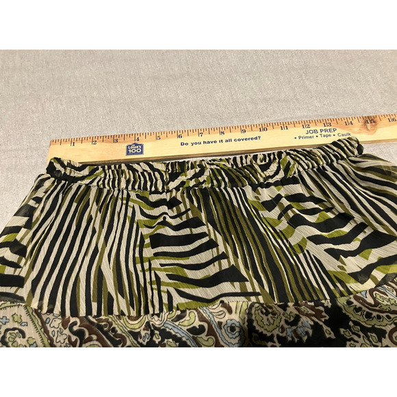 Solitaire Women's M Midi Skirt Tiered Boho Festival Hippie Pull On Elastic - Picture 7 of 9